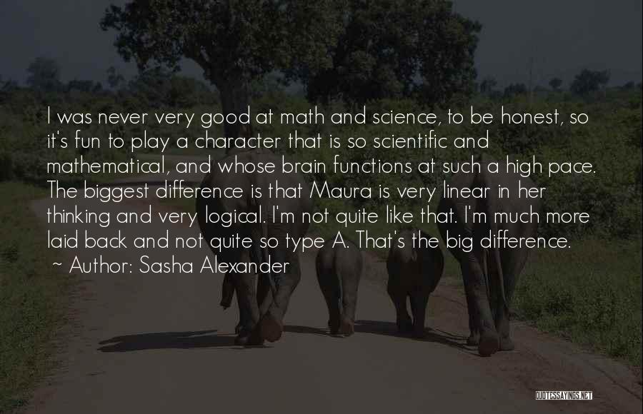 Difference In Thinking Quotes By Sasha Alexander