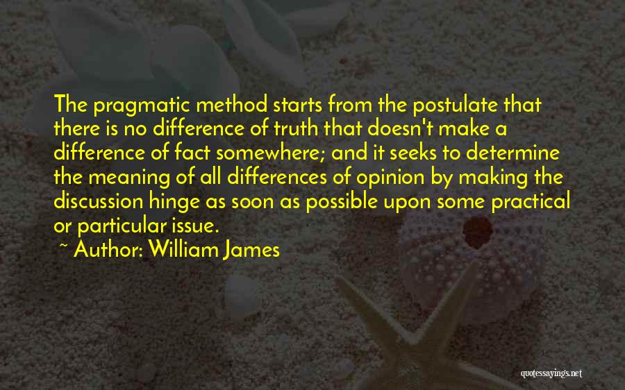 Difference Of Opinion Quotes By William James