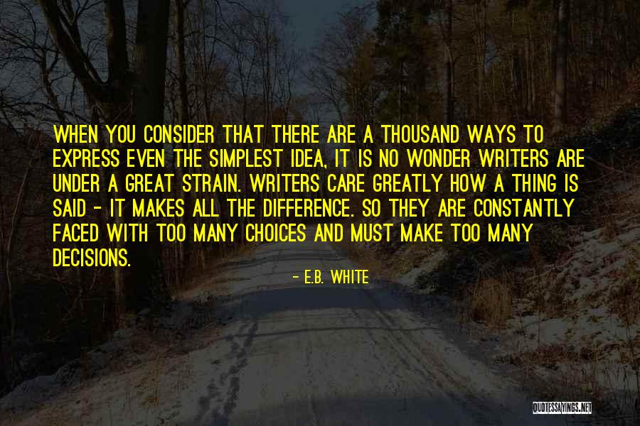Difference With To And Too Quotes By E.B. White Difference With To And Too Quotes By E.B. White