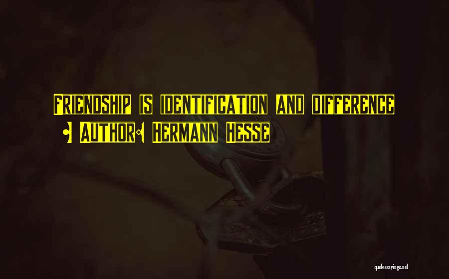 Differences And Friendship Quotes By Hermann Hesse