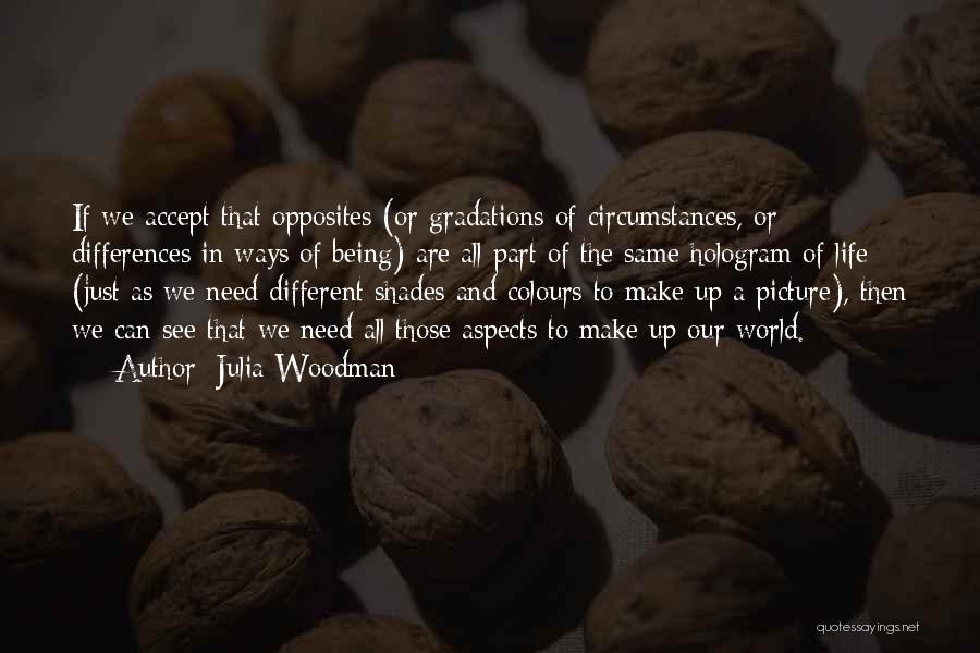 Differences In Life Quotes By Julia Woodman