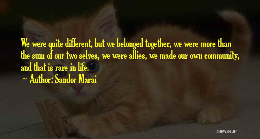 Differences In Life Quotes By Sandor Marai