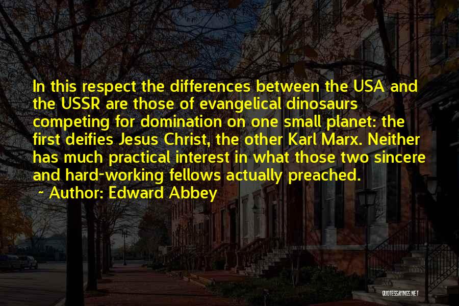 Differences In Religion Quotes By Edward Abbey