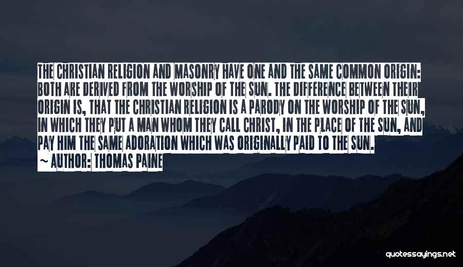 Differences In Religion Quotes By Thomas Paine