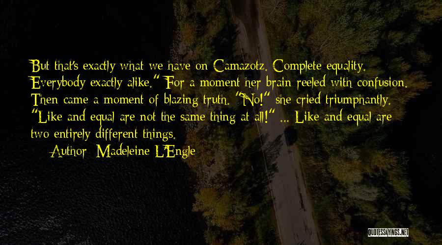 Different But Alike Quotes By Madeleine L'Engle