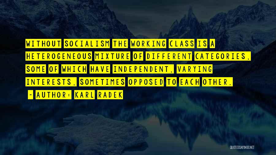Different Categories Quotes By Karl Radek