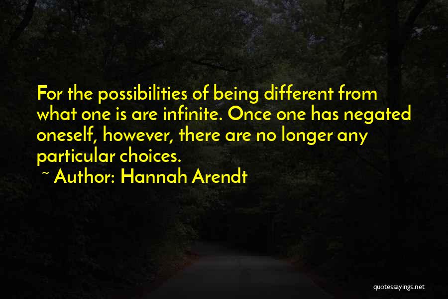 Different Choices Quotes By Hannah Arendt