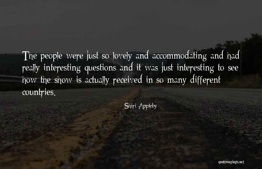 Different Countries Quotes By Shiri Appleby