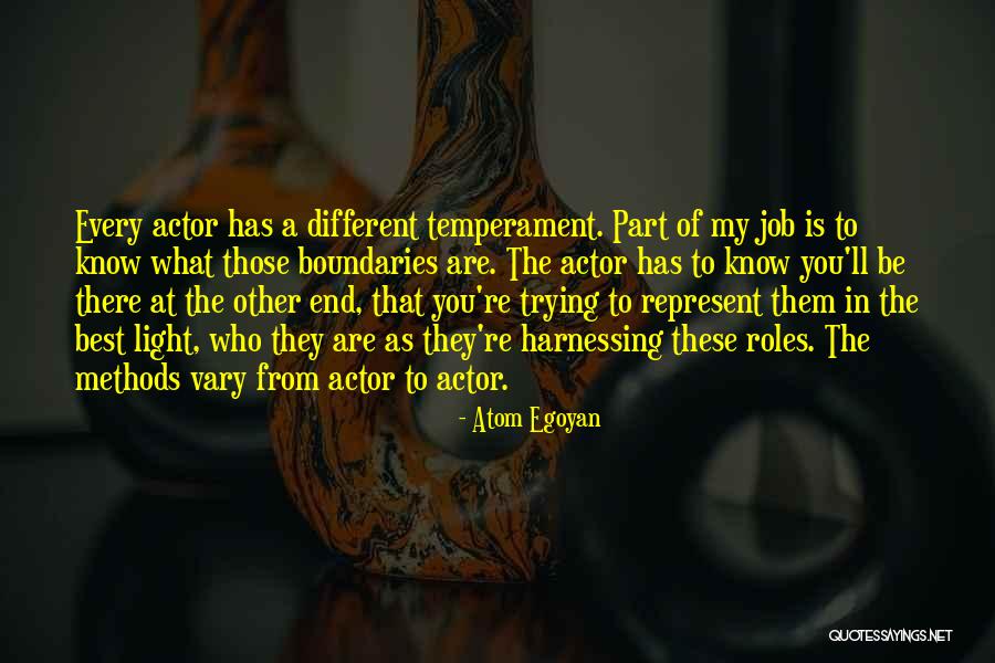 Different Different Methods Quotes By Atom Egoyan