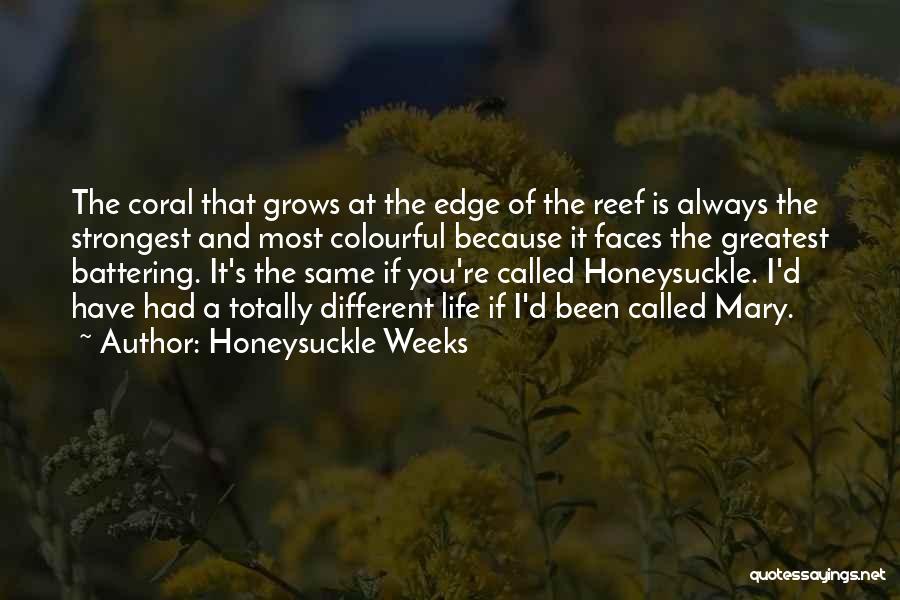 Different Faces Quotes By Honeysuckle Weeks