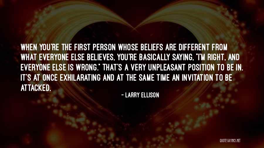 Different From Everyone Quotes By Larry Ellison