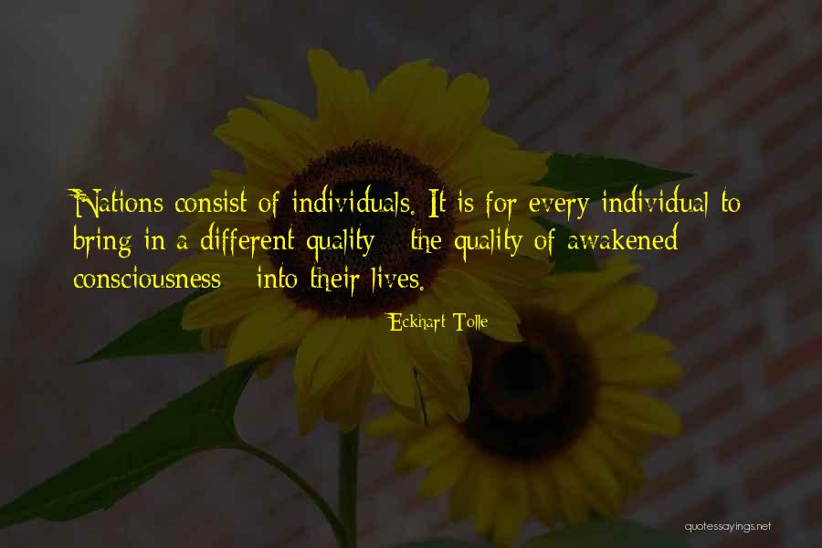 Different Individuals Quotes By Eckhart Tolle