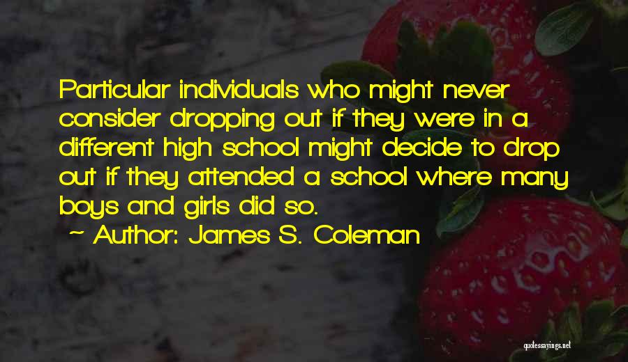 Different Individuals Quotes By James S. Coleman