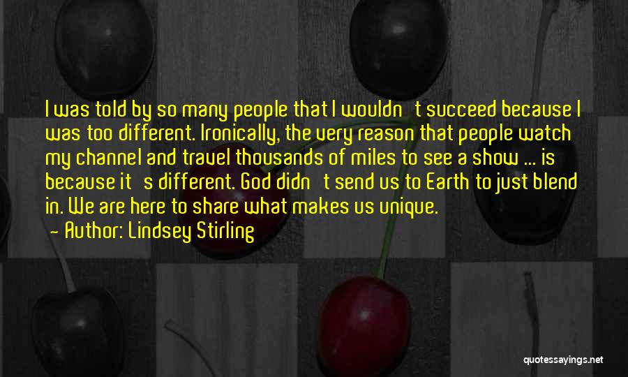 Different Is Unique Quotes By Lindsey Stirling