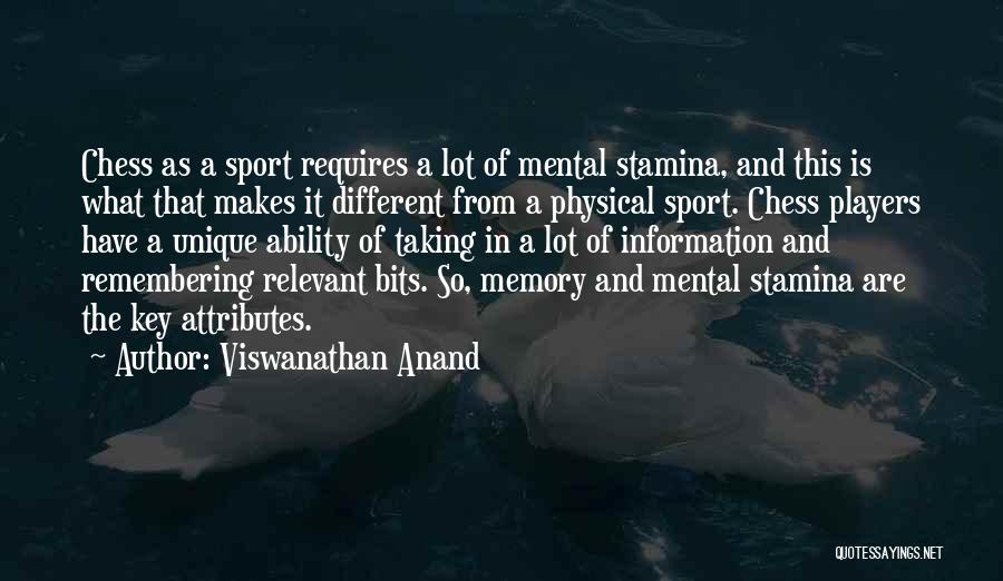 Different Is Unique Quotes By Viswanathan Anand