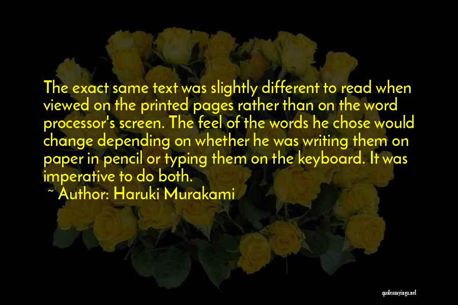 Different Pages Quotes By Haruki Murakami