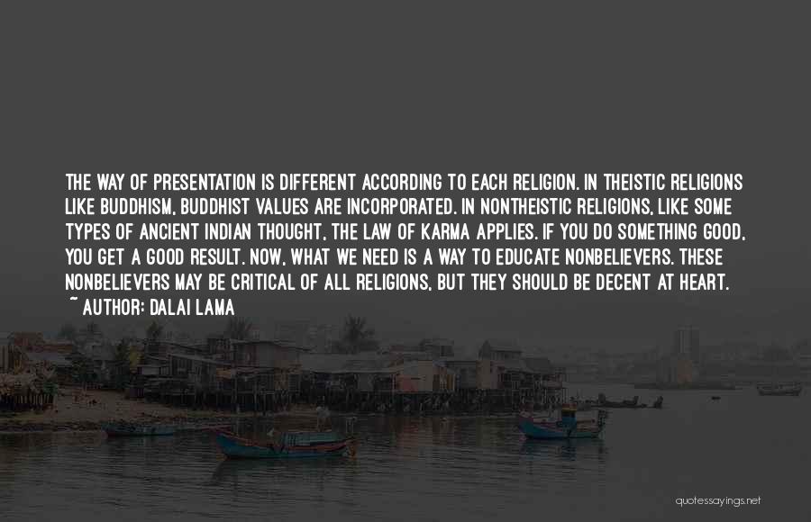Different Religions Quotes By Dalai Lama