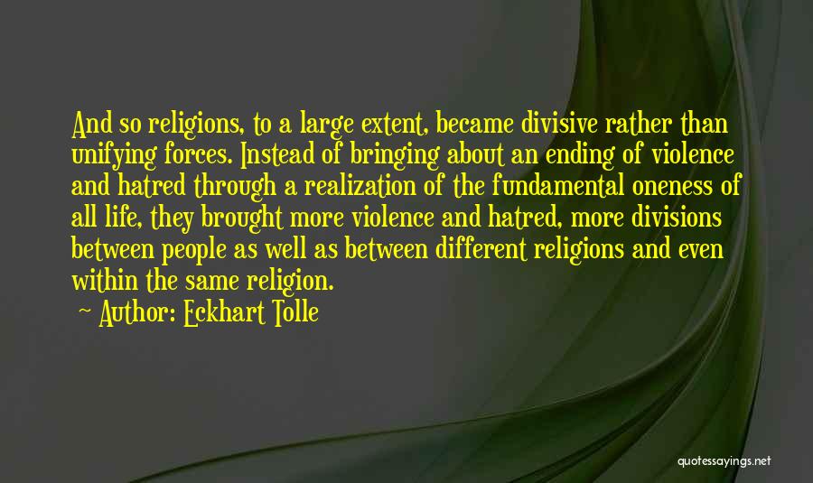 Different Religions Quotes By Eckhart Tolle