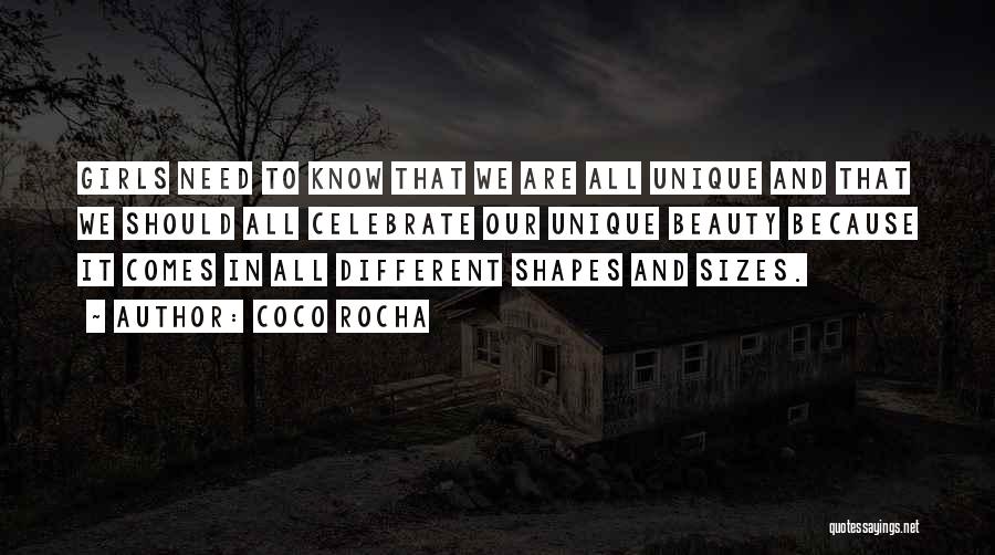 Different Shapes Quotes By Coco Rocha