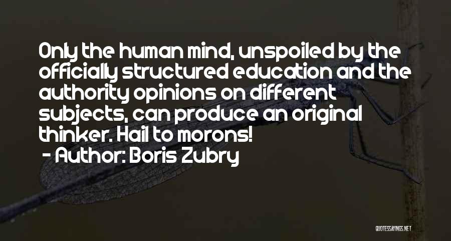 Different Subjects Quotes By Boris Zubry