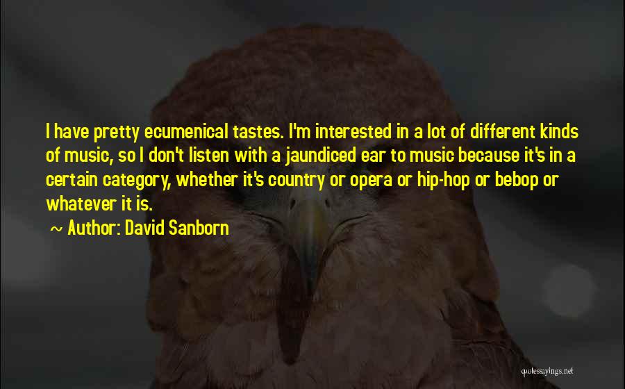 Different Tastes Quotes By David Sanborn