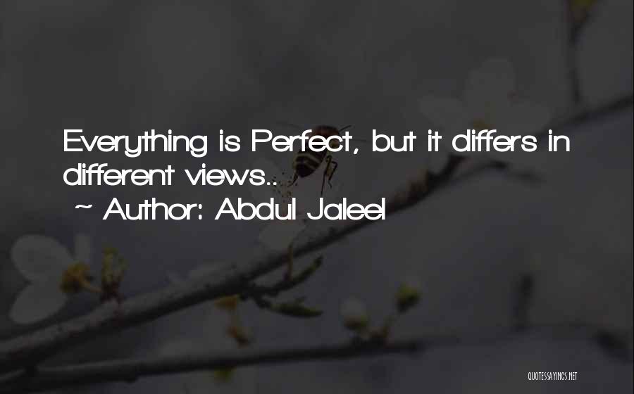 Different Views Of Life Quotes By Abdul Jaleel