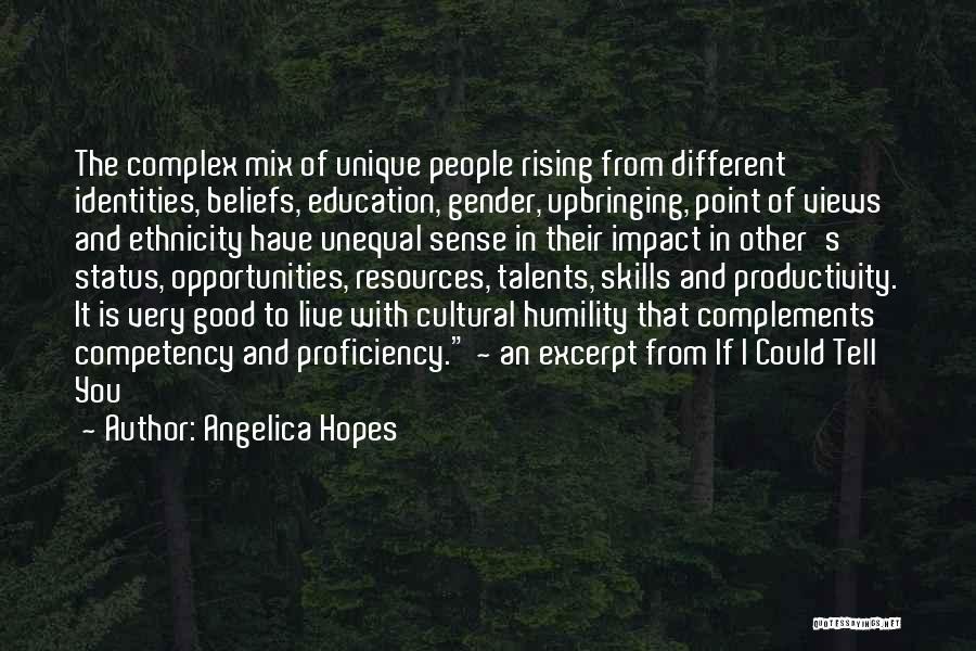 Different Views Quotes By Angelica Hopes