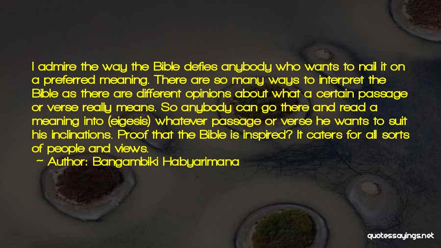 Different Views Quotes By Bangambiki Habyarimana