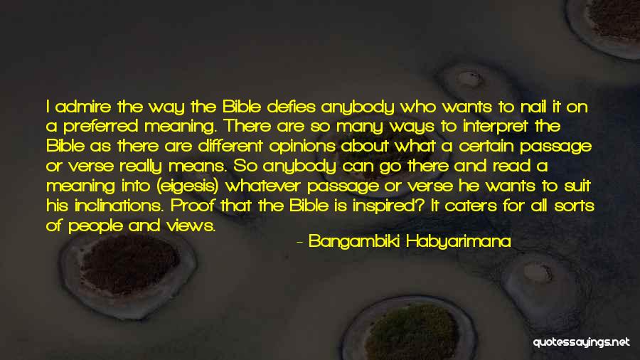 Different Views Quotes By Bangambiki Habyarimana