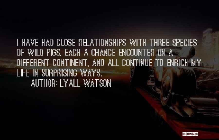 Different Ways Of Life Quotes By Lyall Watson