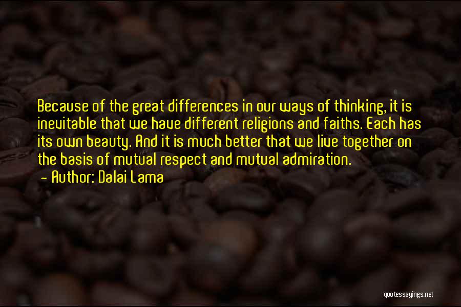 Different Ways Of Thinking Quotes By Dalai Lama