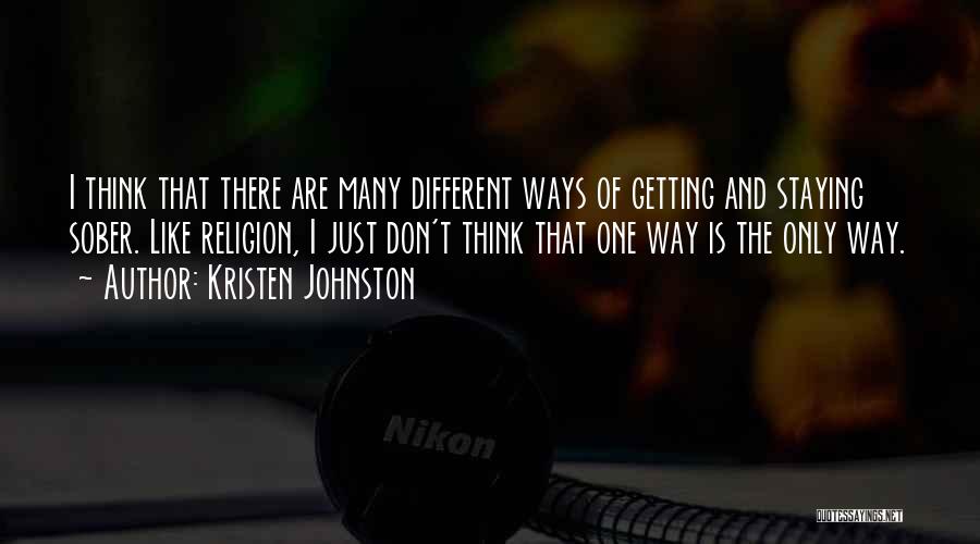 Different Ways Of Thinking Quotes By Kristen Johnston