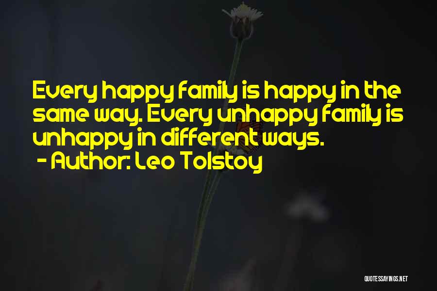 Different Ways Quotes By Leo Tolstoy