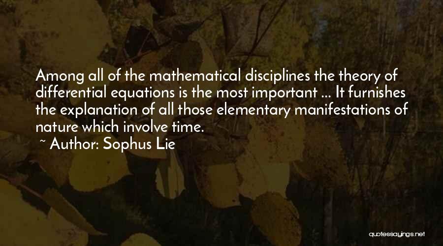 Differential Equations Quotes By Sophus Lie