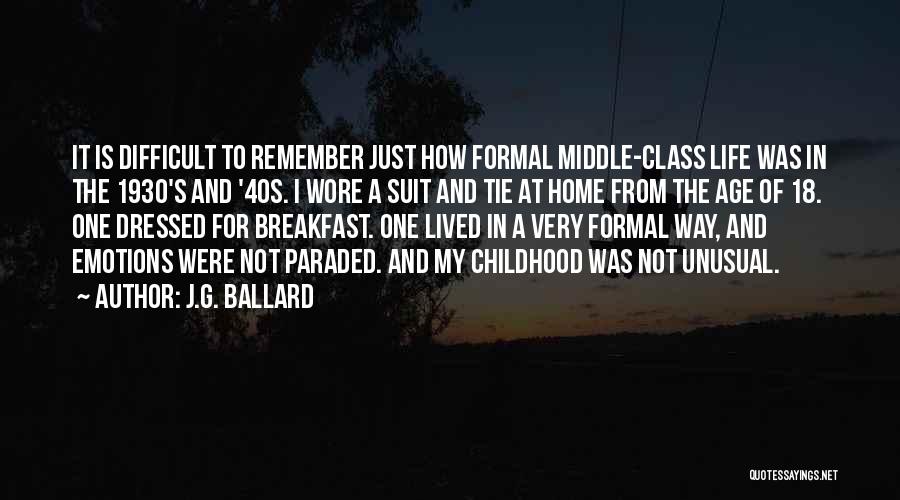 Difficult Childhood Quotes By J.G. Ballard