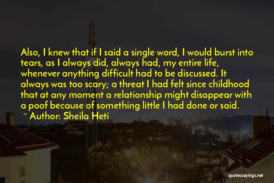 Difficult Childhood Quotes By Sheila Heti