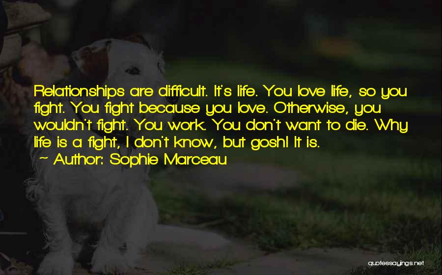 Difficult Love Life Quotes By Sophie Marceau