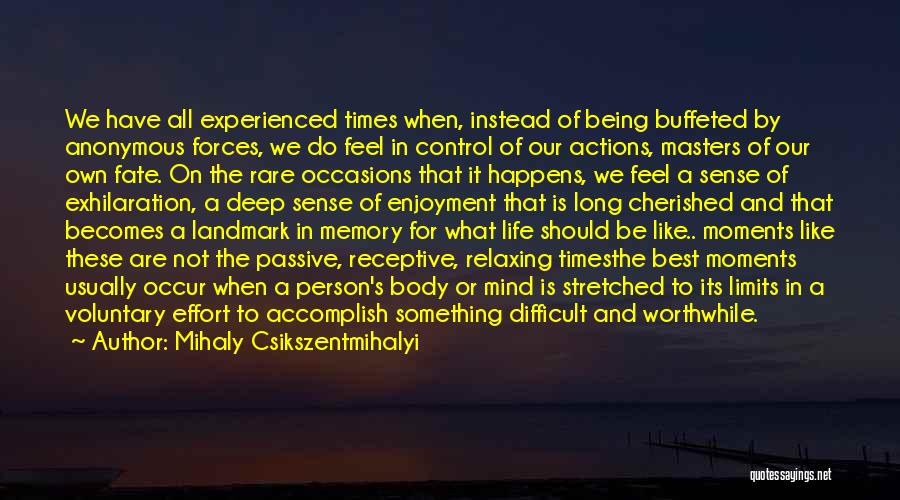 Difficult Moments In Life Quotes By Mihaly Csikszentmihalyi