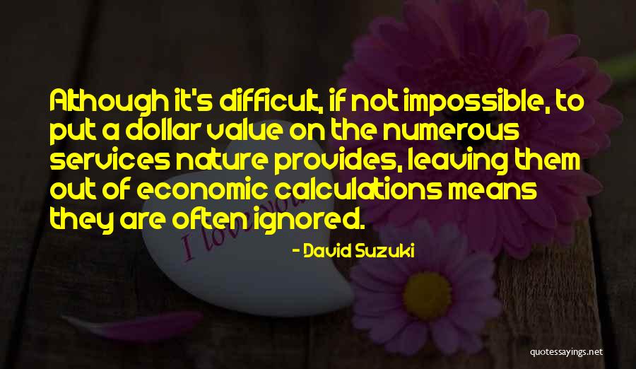 Difficult Not Impossible Quotes By David Suzuki Difficult Not Impossible Quotes By David Suzuki