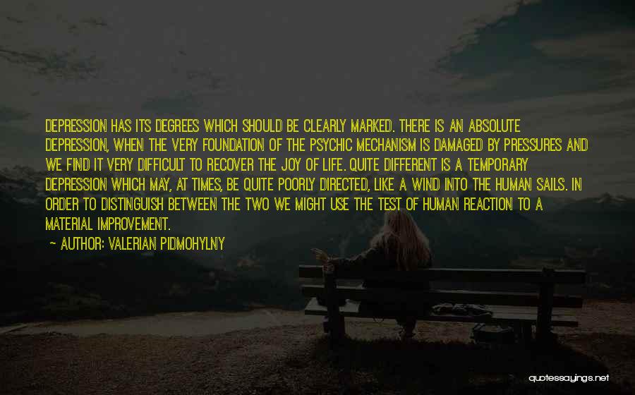 Difficult Times In Life Quotes By Valerian Pidmohylny