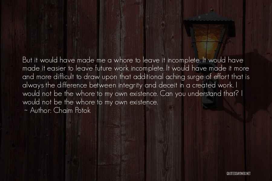 Difficult To Leave Quotes By Chaim Potok