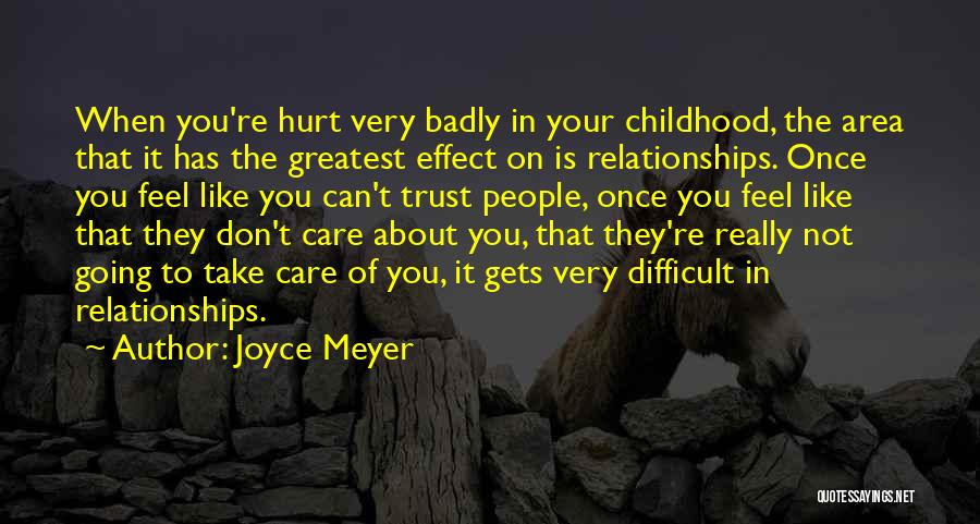 Difficult To Trust Quotes By Joyce Meyer
