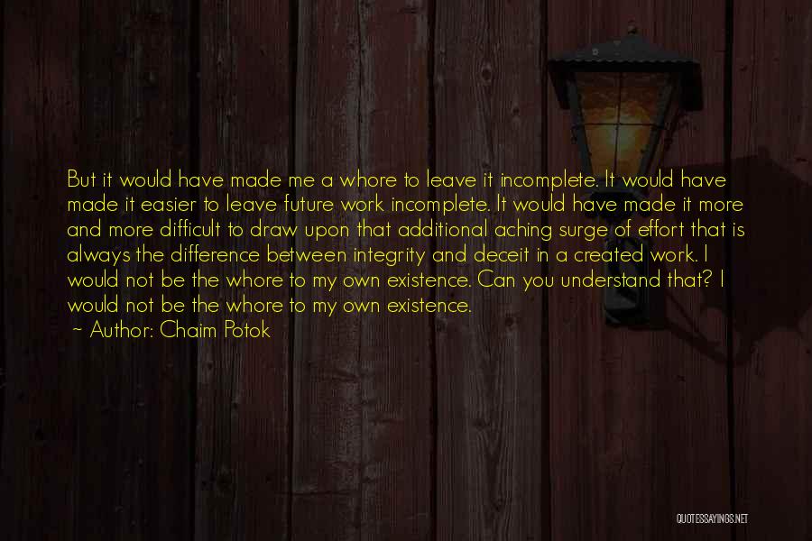 Difficult To Understand Me Quotes By Chaim Potok