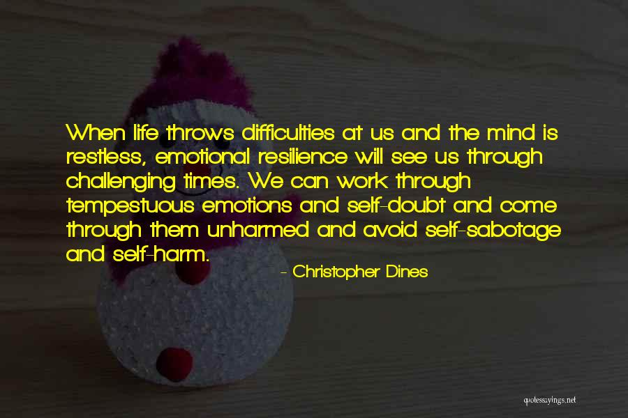 Difficulties At Work Quotes By Christopher Dines