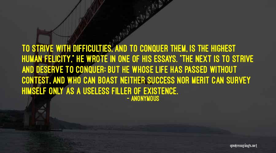 Difficulties In Life Quotes By Anonymous