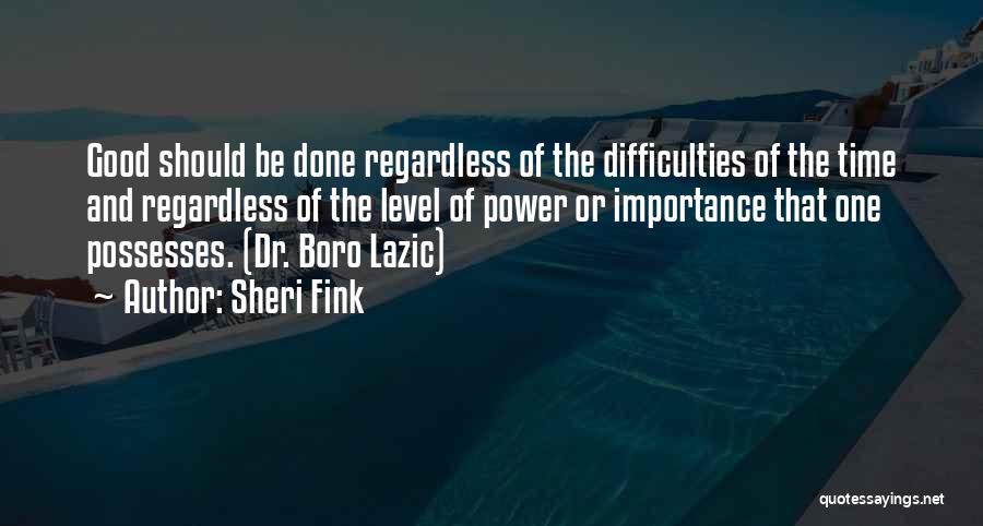 Difficulties Quotes By Sheri Fink