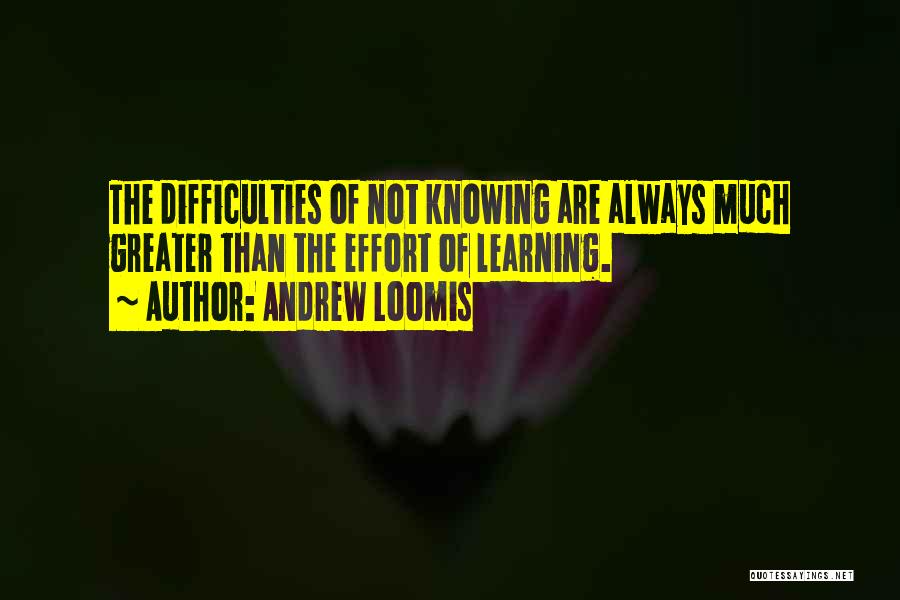 Difficulty Learning Quotes By Andrew Loomis