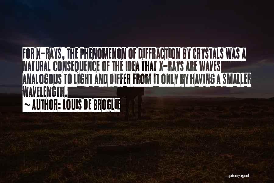 Diffraction Of Light Quotes By Louis De Broglie