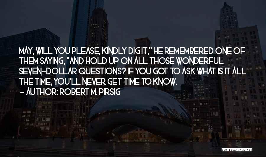 Dig Quotes By Robert M. Pirsig