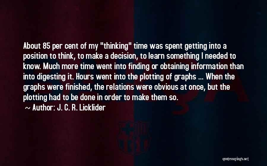 Digesting Quotes By J. C. R. Licklider